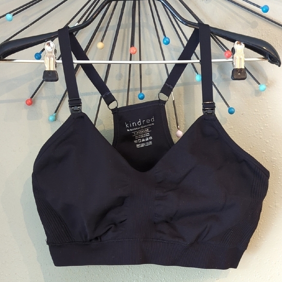 Kindred Bravely Nursing Black Womens Bralette Maternity Bra L-Regular - Picture 1 of 6